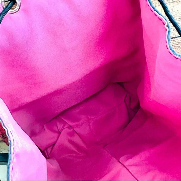 NWOT Handmade Large Huipil Guatemalan Leather Backpack - Picture 11 of 13